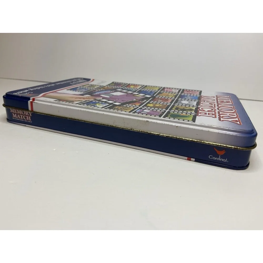 Cardinal Memory Match Game Kids Ages 3-7 Animal‎ Film Strip Theme in Metal Tin